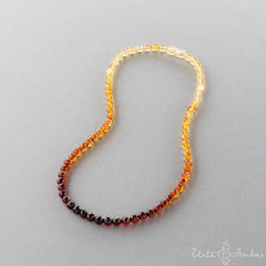Amber necklace "Glossy rainbow"
