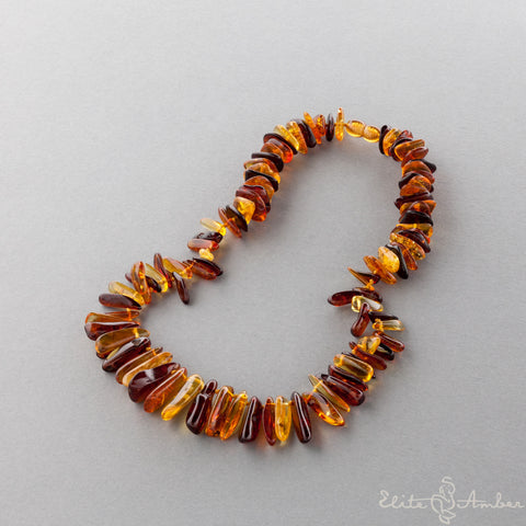 Amber necklace "Amber stick"