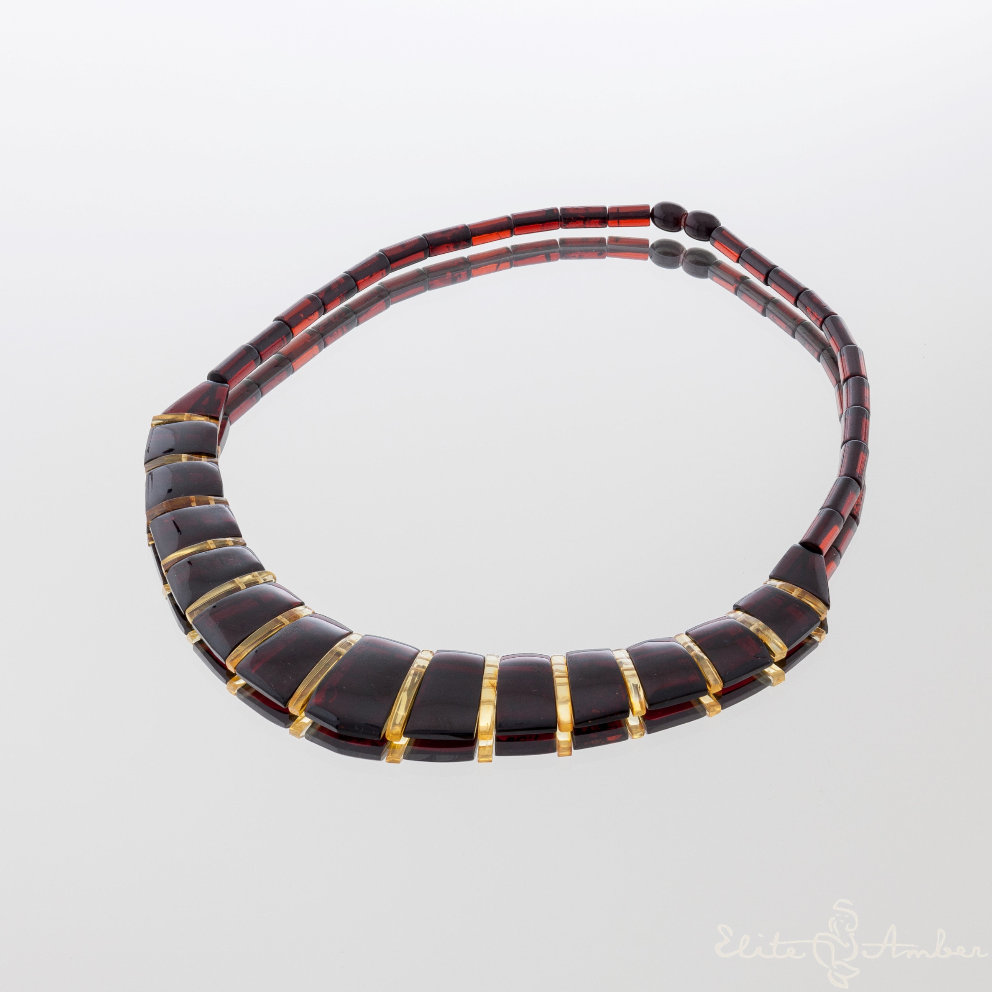 Amber necklace "Stylish cherry Cleopatra"