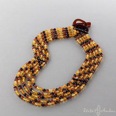 Amber necklace "Glossy queen"