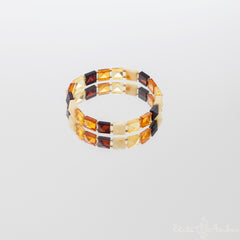 Amber bracelet "White pyramid"