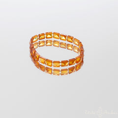 Amber bracelet "Honey pyramid"