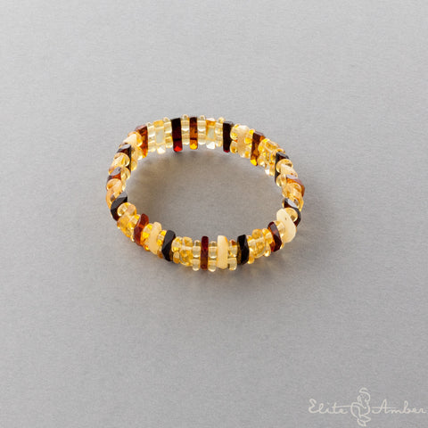Amber bracelet "Rainbow elegance"