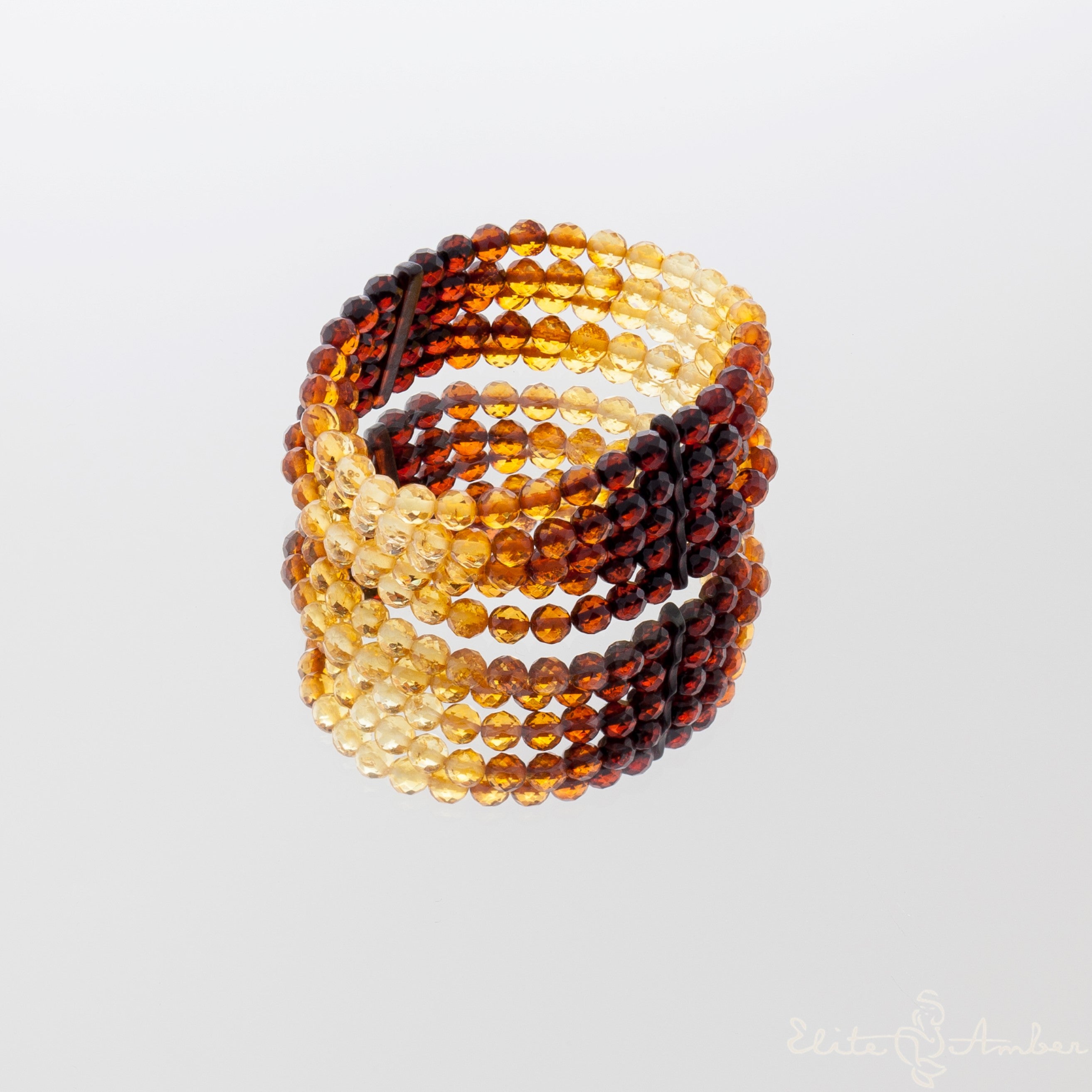 Amber bracelet "Queen rainbow"