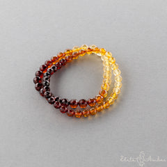 Amber bracelet "Glossy rainbow"