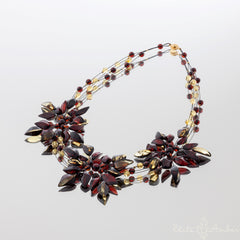 Amber necklace "Big wind flowers"